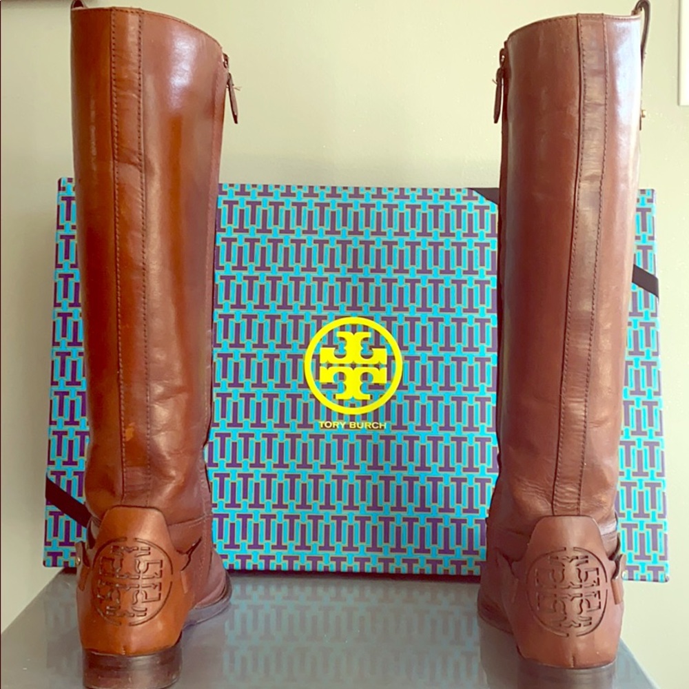 Tory Burch Leather Derby Riding Boot